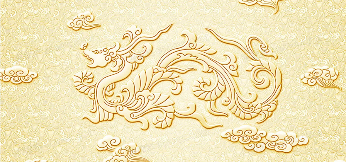 龙虎斗国潮祥云纹理